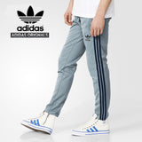 Adidas Cotton Trouser For Men-Bond Blue With Dark Navy Stripes-BE983