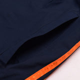 Adidas Cotton Trouser For Men-Dark Navy With Orange Stripes-BE970