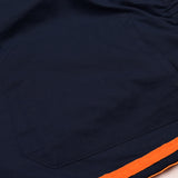 Adidas Cotton Trouser For Men-Dark Navy With Orange Stripes-BE970