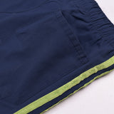 Adidas Cotton Trouser For Men-Dark Navy With Parrot Stripes-BE964