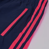 Adidas Cotton Trouser For Men-Dark Navy With Pink Stripes-BE2236