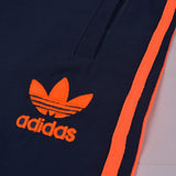 Adidas Cotton Trouser For Men-Dark Navy With Orange Stripes-BE2237