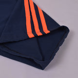 Adidas Cotton Trouser For Men-Dark Navy With Orange Stripes-BE2244