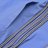 Adidas Cotton Trouser For Men-Light Sky Blue With Black & White Stripes-BE972