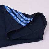 Adidas Cotton Trouser For Men-Dark Navy With Blue Stripes-BE2235