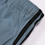 Adidas Cotton Trouser For Men-Bond Blue With Black Stripes-BE985