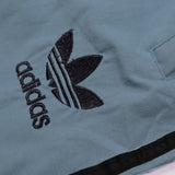 Adidas Cotton Trouser For Men-Bond Blue With Black Stripes-BE985