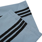 Adidas Cotton Trouser For Men-Bond Blue With Black Stripes-BE985