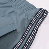 Adidas Cotton Trouser For Men-Bond Blue With Black & White Stripes-BE984