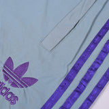 Adidas Cotton Trouser For Men-Bond Blue With Blue Purple Stripes-BE2242