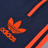 Adidas Cotton Trouser For Men-Dark Navy With Orange Stripes-BE2244