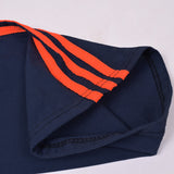 Adidas Cotton Trouser For Men-Dark Navy With Orange Stripes-BE2244