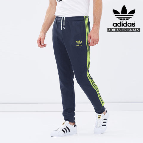 Adidas Cotton Trouser For Men-Dark Navy With Parrot Stripes-BE964