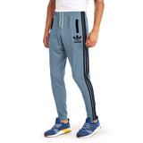 Adidas Cotton Trouser For Men-Bond Blue & Dark Black Strpied-BE1081