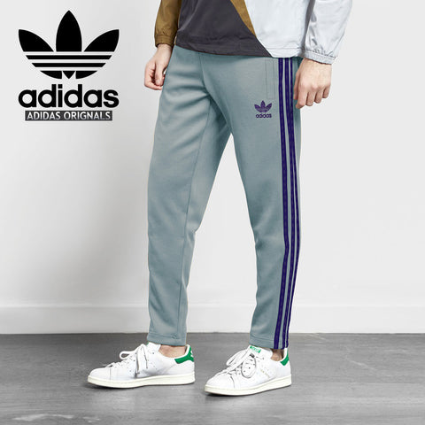 Adidas Cotton Trouser For Men-Bond Blue With Blue Purple Stripes-BE2242